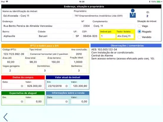 Sistema Controle de Imóveis 4 iPad 应用截图