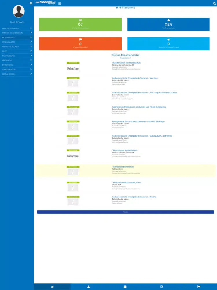 Empleos - Trabajando Argentina iPad  スクリーンショット
