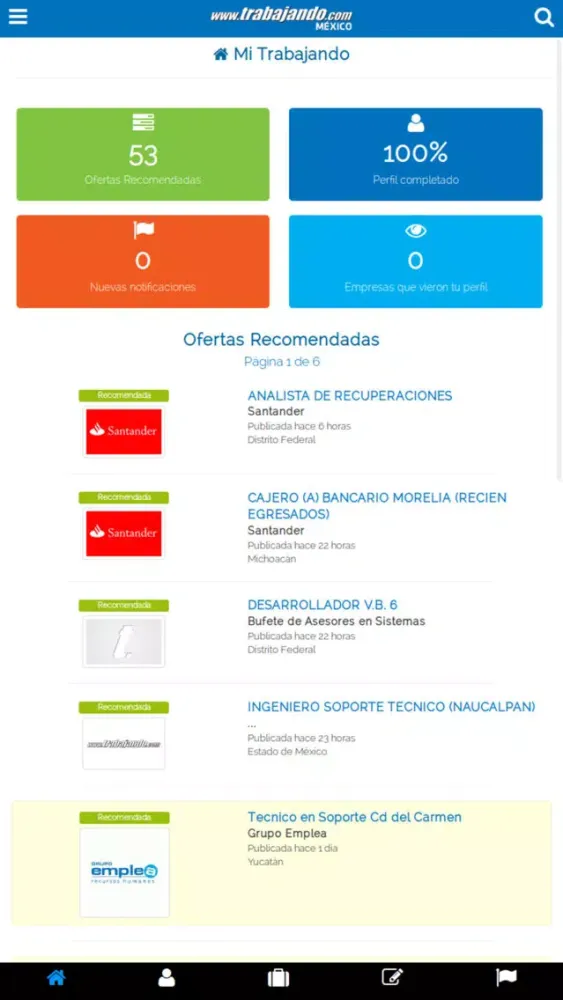 Ảnh chụp màn hình của Empleos - Trabajando México