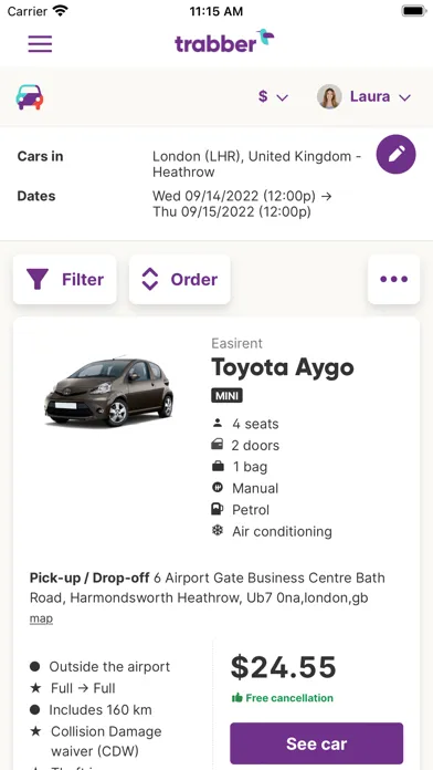Trabber: Flights, Hotels, Cars स्क्रीनशॉट