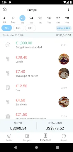 Capturas de pantalla de Trabee Pocket : Travel Expense