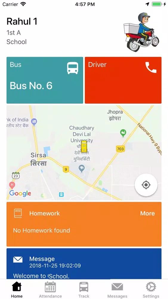 Ảnh chụp màn hình của Tracautocop School