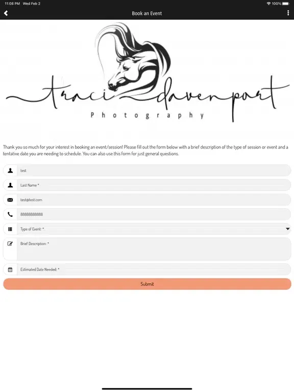 Traci Davenport Photography iPad  स्क्रीनशॉट