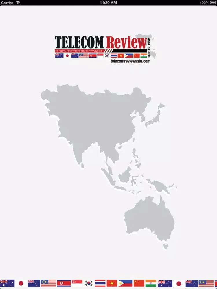 Tangkapan layar Telecom Review Asia iPad 