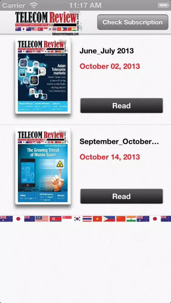 Tangkapan layar Telecom Review Asia