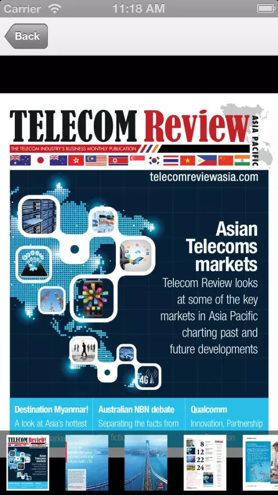 Tangkapan layar Telecom Review Asia