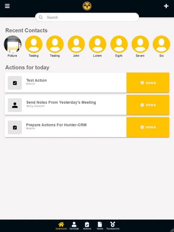 Hunter CRM iPad  Screenshots