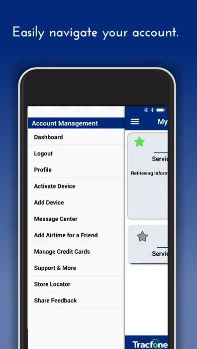 Tangkapan skrin Tracfone Wireless My Account