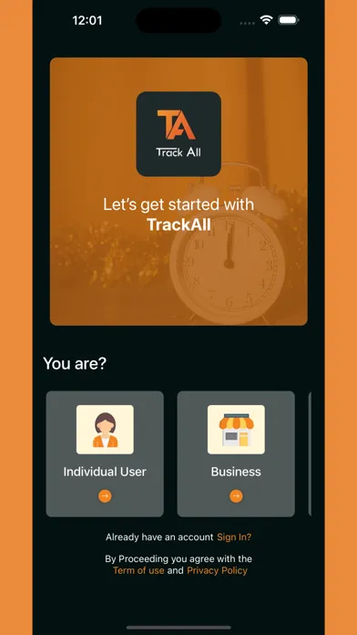 TrackAll App 스크린샷