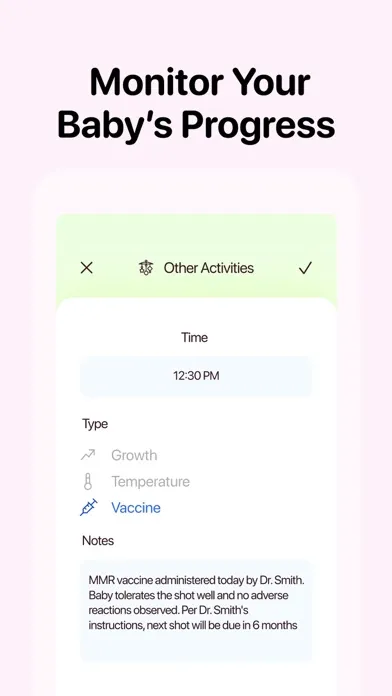 Capturas de tela do Baby Tracker⋆