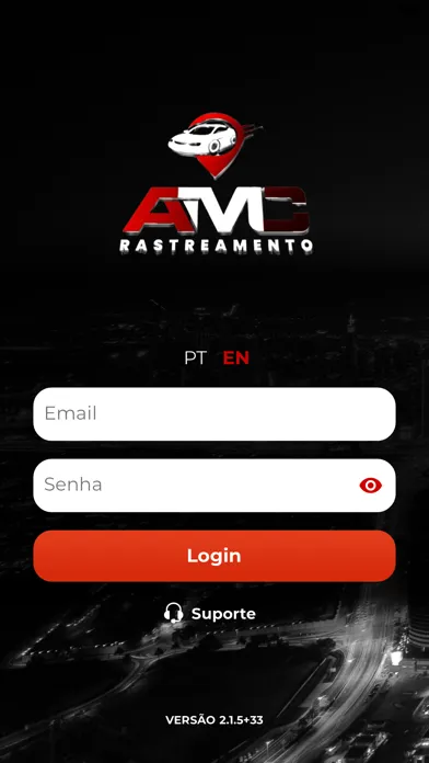 Capturas de tela do AMC Rastreamento Brasil