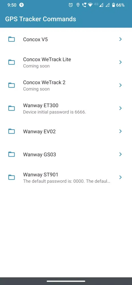 GPS Tracker Commands应用截图