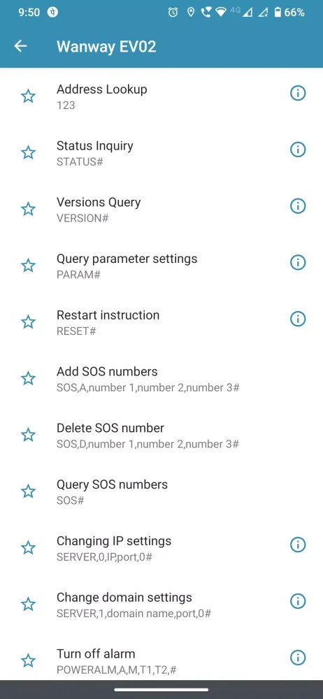 GPS Tracker Commands应用截图