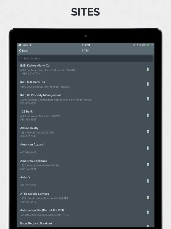TrackTik Guard Tour iPad  Screenshots