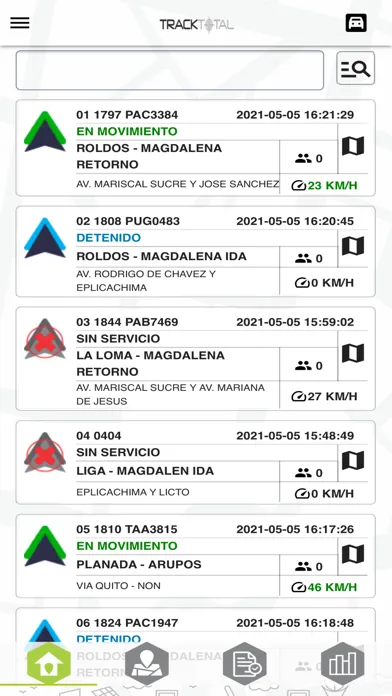Captures d'écran de Tracktotal