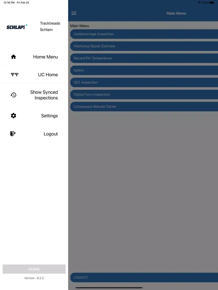 Schlam Inspections iPad  Screenshots