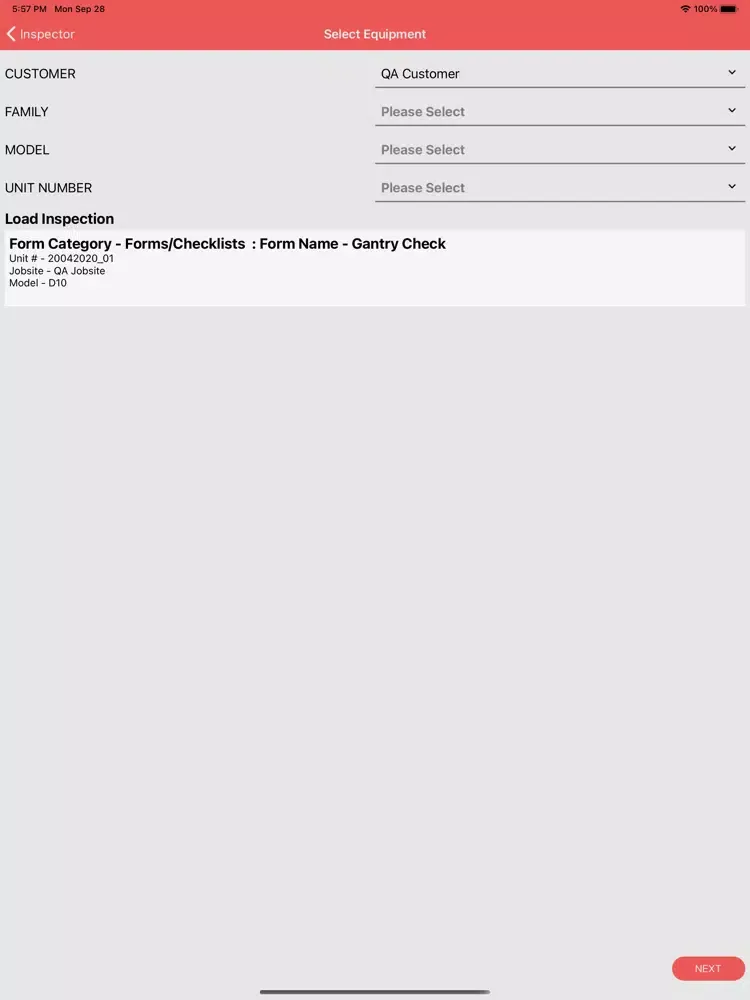 Digital Field Inspections iPad  स्क्रीनशॉट