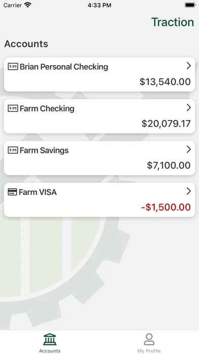 Traction Wallet Screenshots