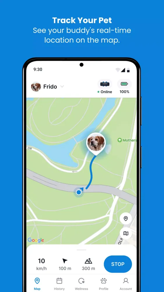 Capturas de tela do Tractive GPS