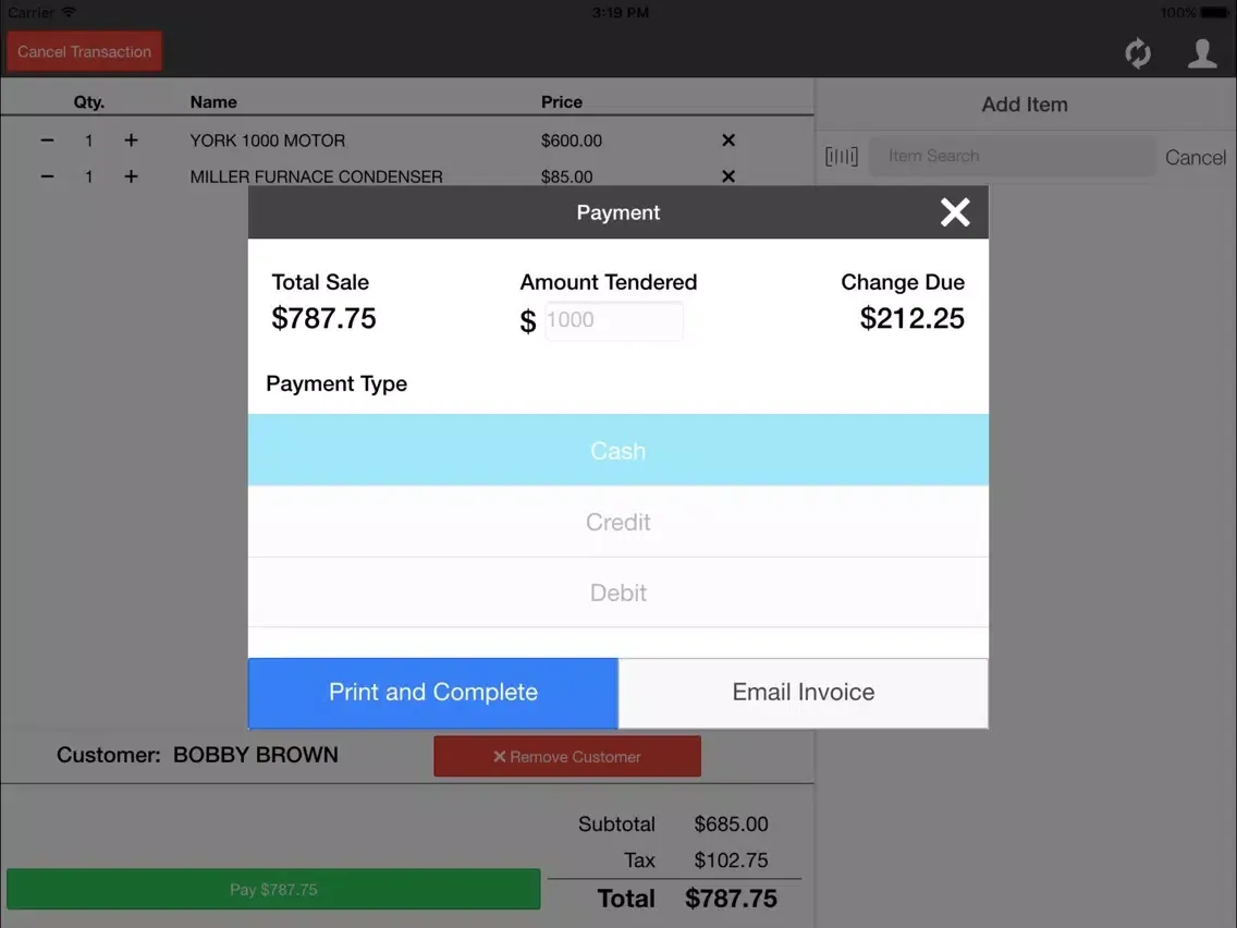 Zrzuty ekranu Tract POS - Point of Sale iPad 