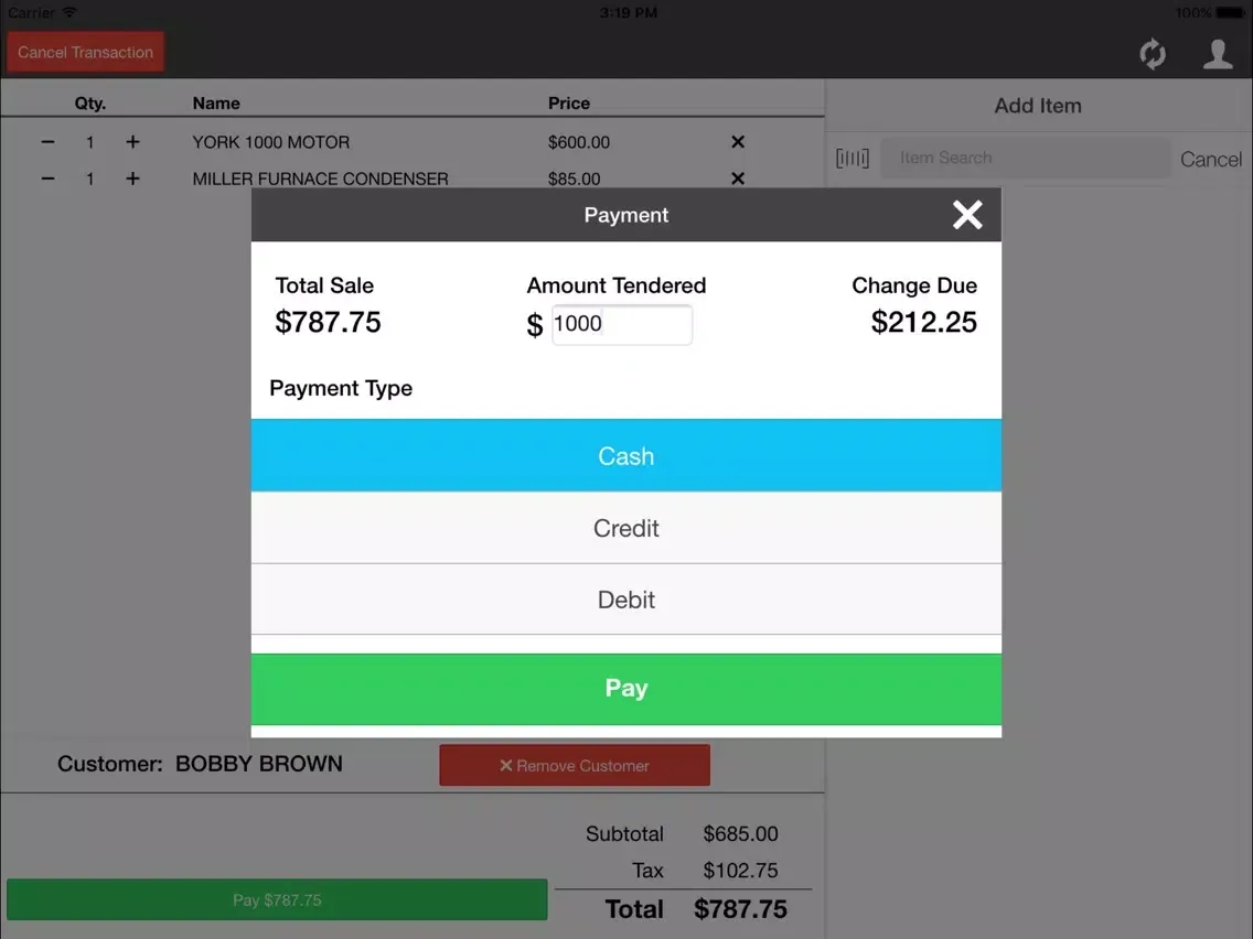 Zrzuty ekranu Tract POS - Point of Sale iPad 