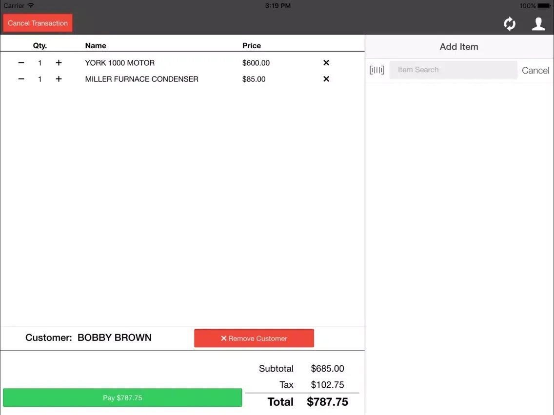 Zrzuty ekranu Tract POS - Point of Sale iPad 
