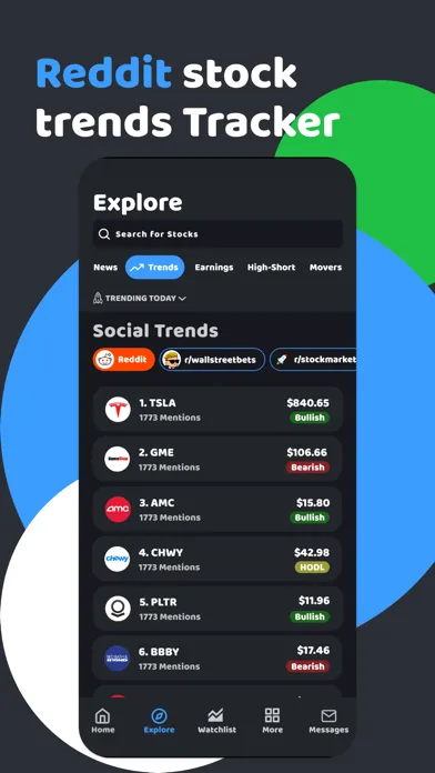 ภาพหน้าจอของ Uptick Finance: Stock Chat