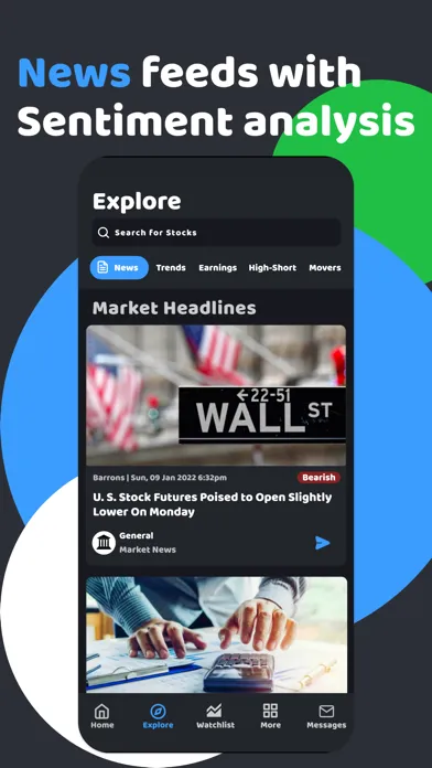 ภาพหน้าจอของ Uptick Finance: Stock Chat