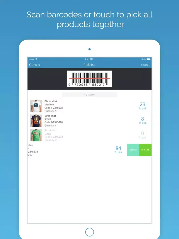 Captures d'écran de Pick Pack for Shopify iPad 