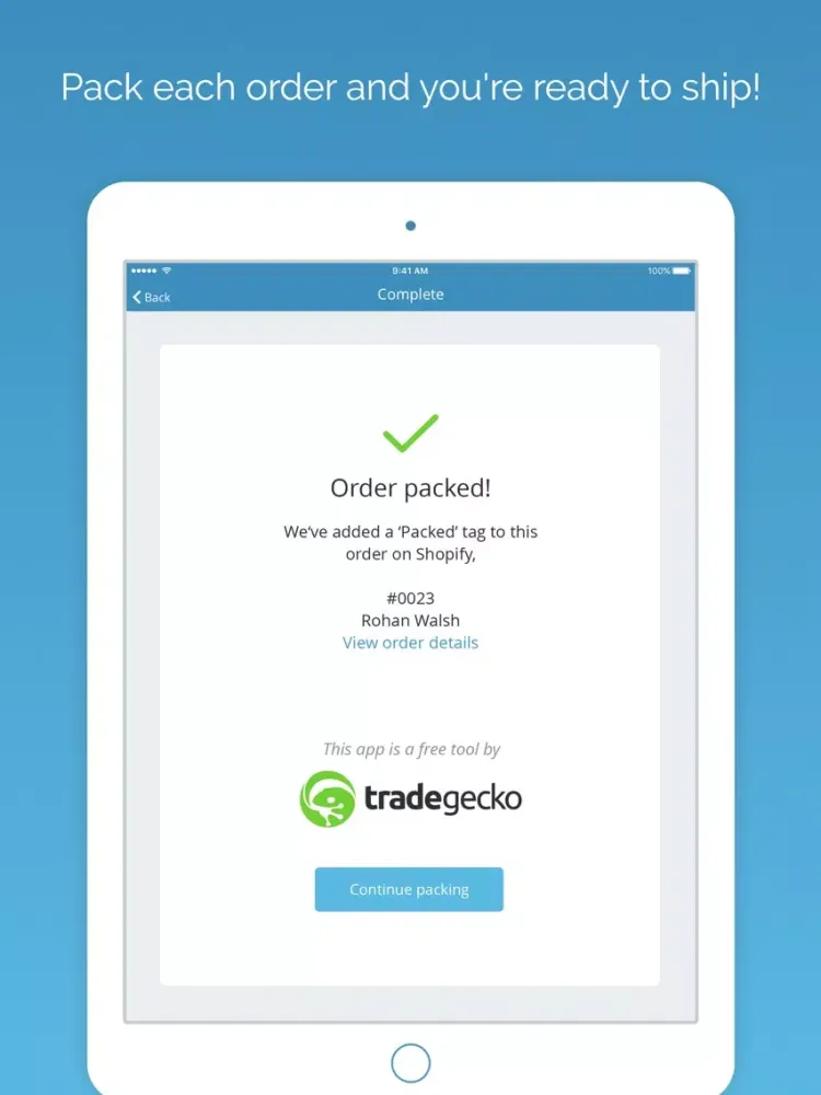 Captures d'écran de Pick Pack for Shopify iPad 