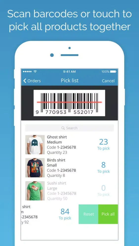 Captures d'écran de Pick Pack for Shopify