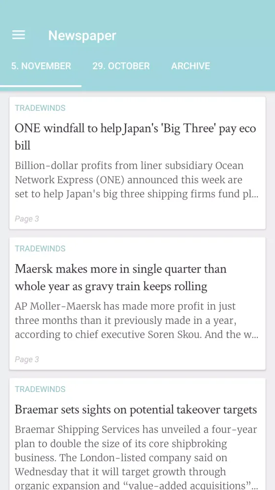 TradeWinds e-paper应用截图