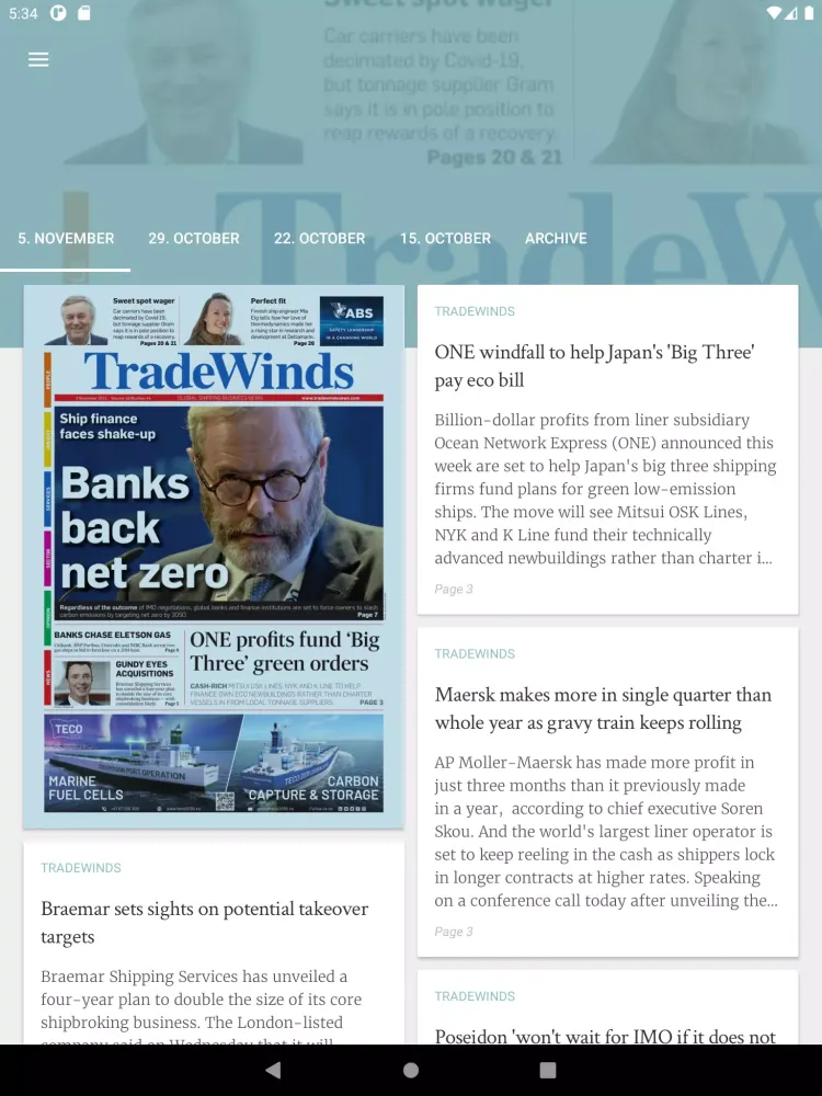 TradeWinds e-paper应用截图