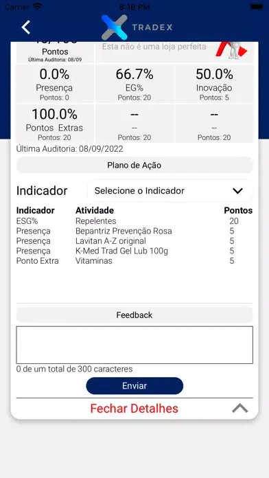 Capturas de tela do Tradex Bip