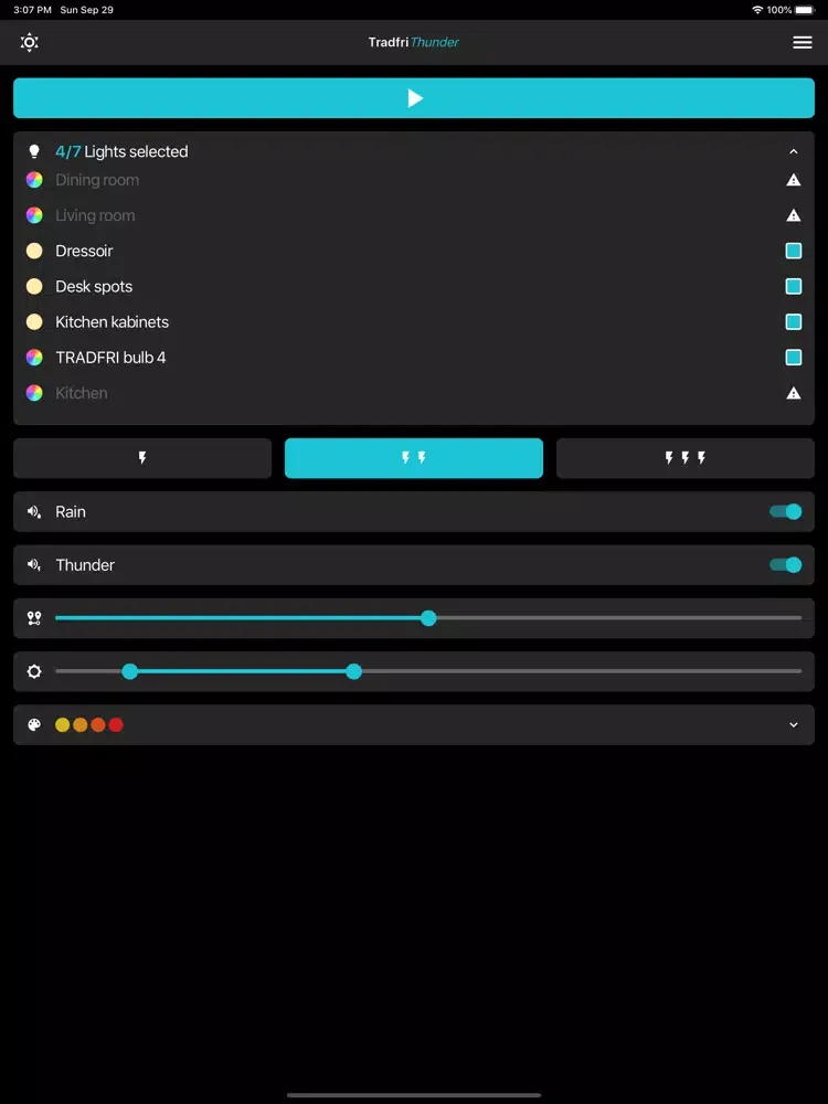 Tradfri Thunder iPad  스크린샷