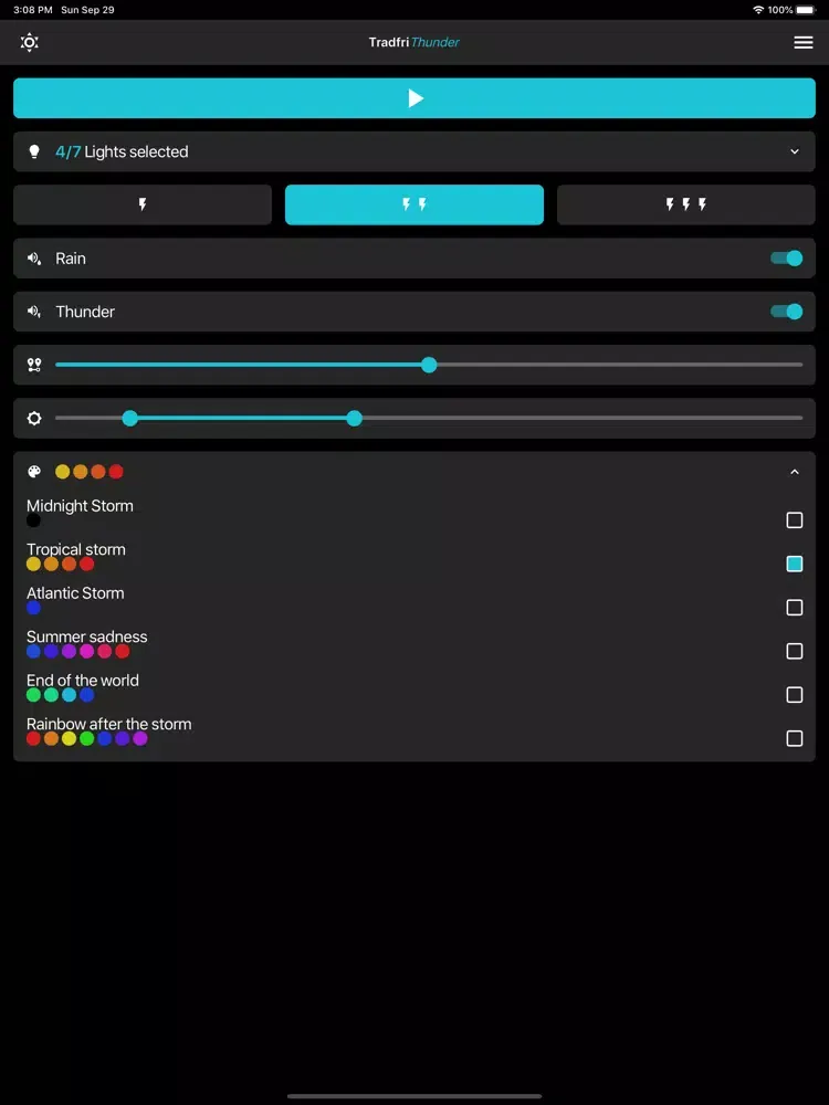 Tradfri Thunder iPad  스크린샷