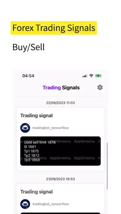 Captures d'écran de Trading Signals