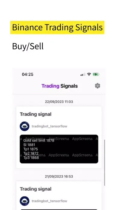 Captures d'écran de Trading Signals