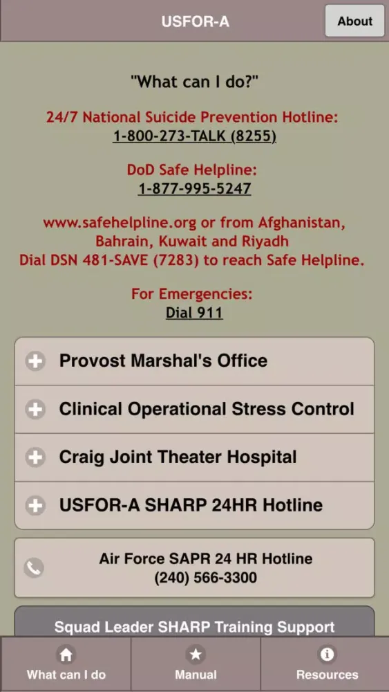 Screenshot di WeCare, Resolute Support