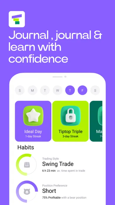 Tangkapan skrin Tradology: Trading Journal
