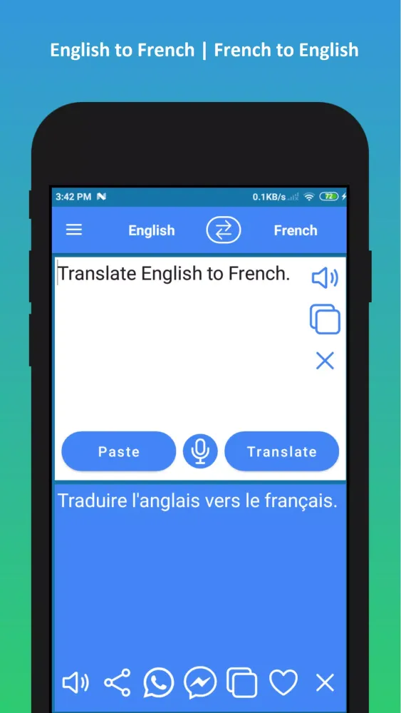 English to French Translation Screenshots