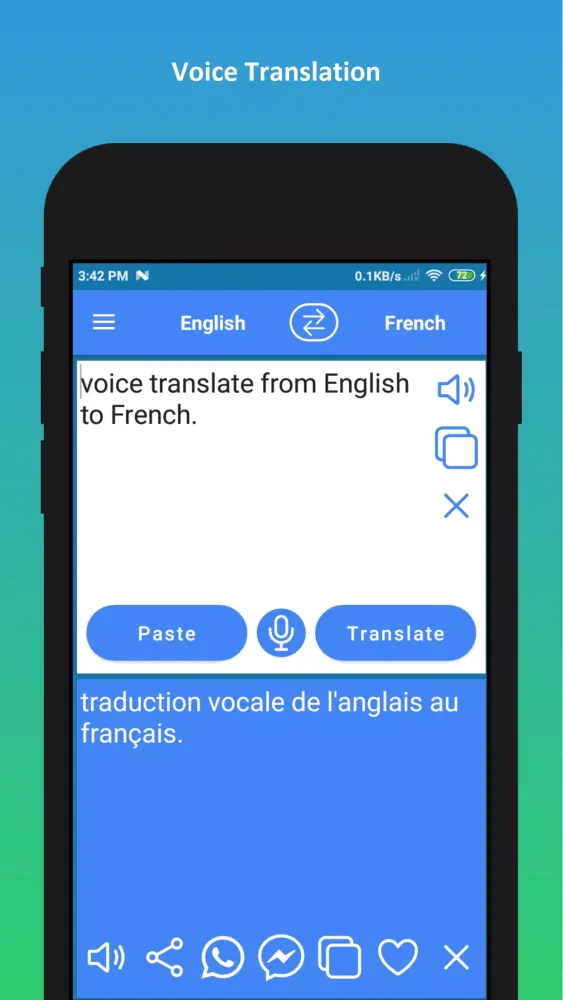 English to French Translation Screenshots