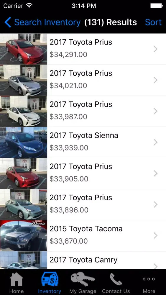 Zrzuty ekranu Toyota of Muncie