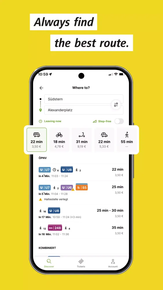 BVG Jelbi: Mobility in Berlin Screenshots