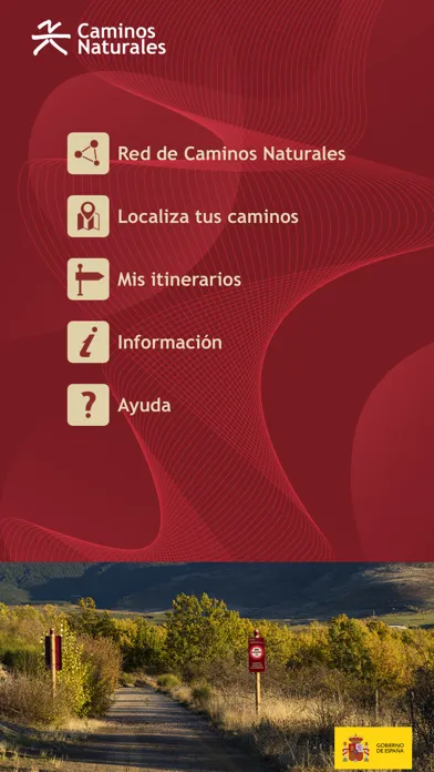 Tangkapan skrin Caminos Naturales