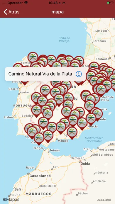 Tangkapan skrin Caminos Naturales