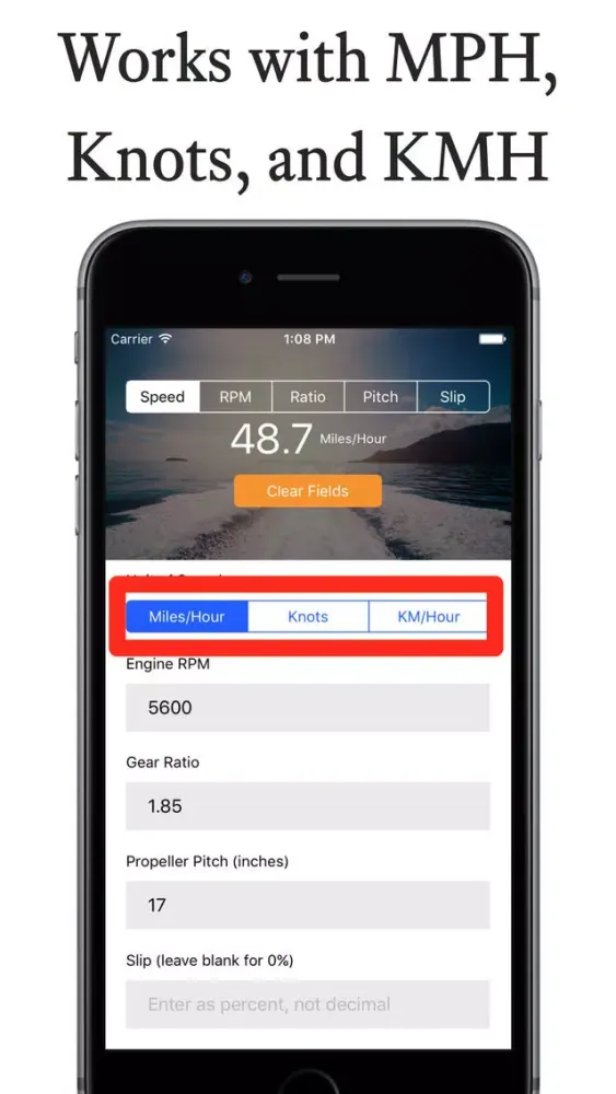 ภาพหน้าจอของ Boat Prop Calculator