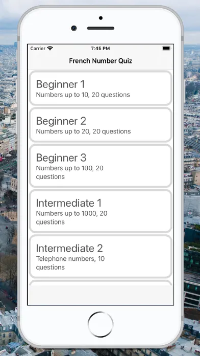 French Number Quiz Screenshots