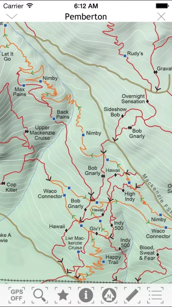 Captures d'écran de Pemberton MTB Trail Guide
