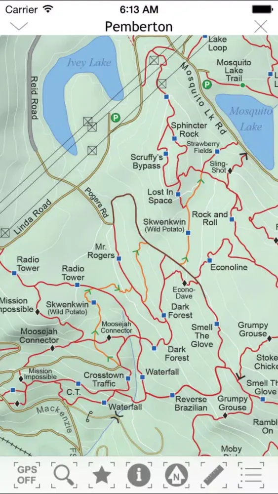 Captures d'écran de Pemberton MTB Trail Guide